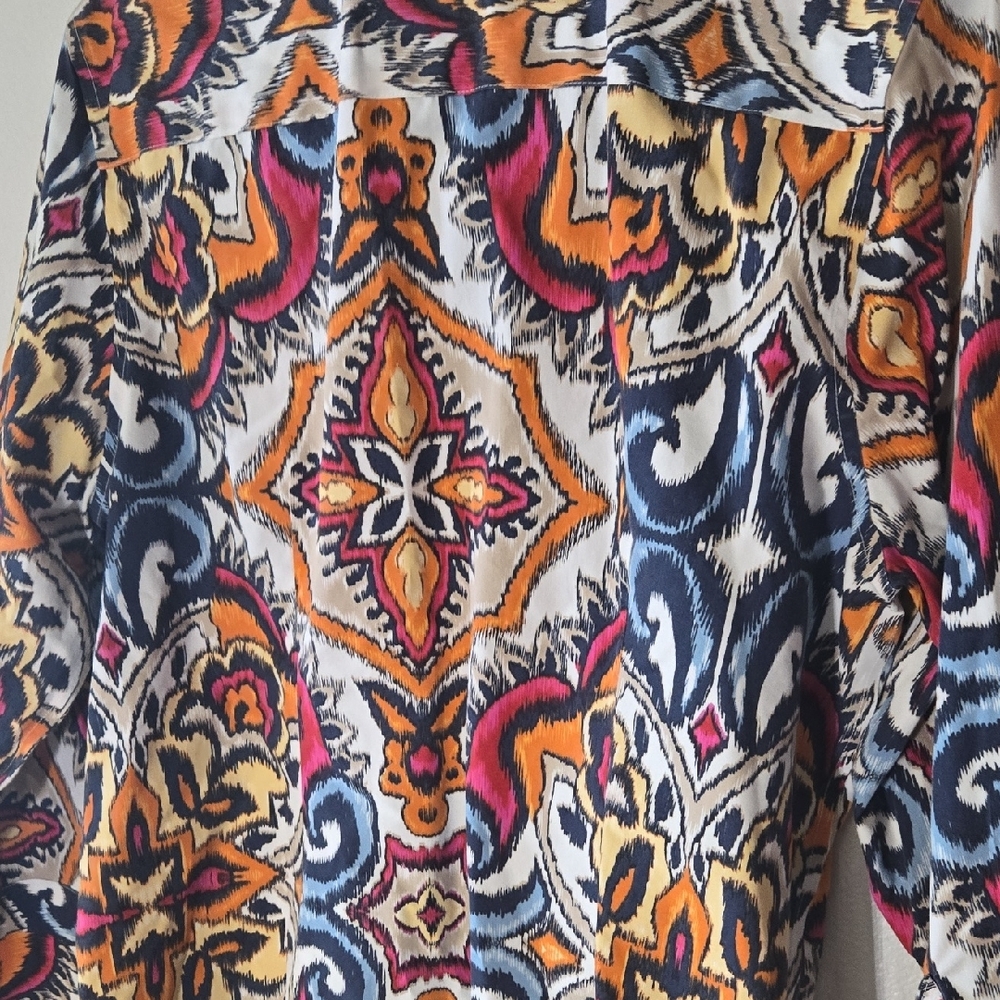 Chico's Vibrant Patterned Button Down Shirt - image 8